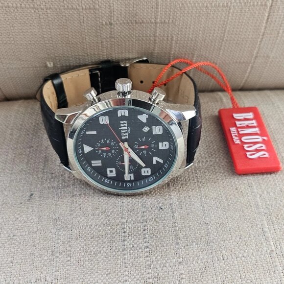 Benoss Men Wristwatch Analog Quartz Fashion Analog Wrist Watch with Box - Picture 4 of 10